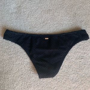 ROXY Black Crochet Detailed Bikini Bottms